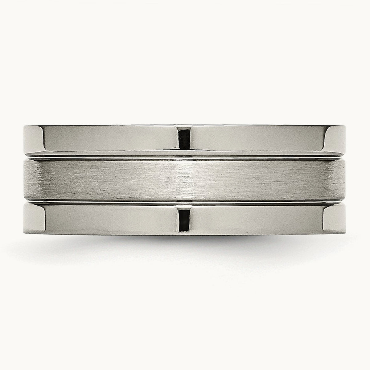 Brushed Center Grooved Band — photo set