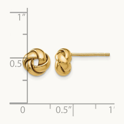 Knot Post Earrings — 14K Yellow Gold