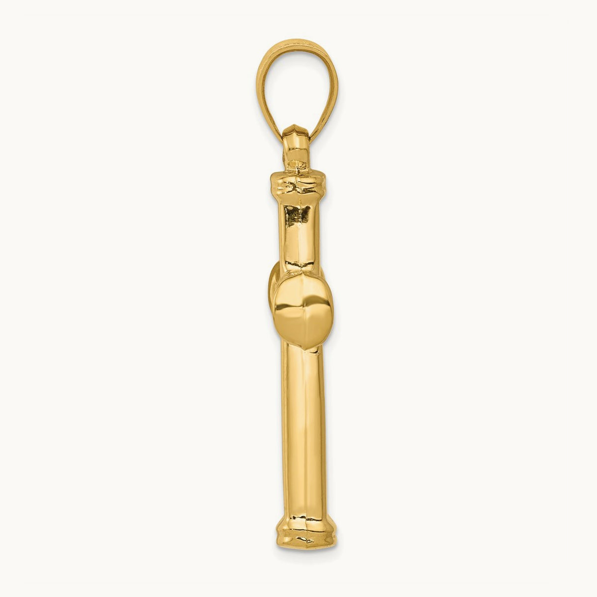 Hollow Cross Pendant, 14K