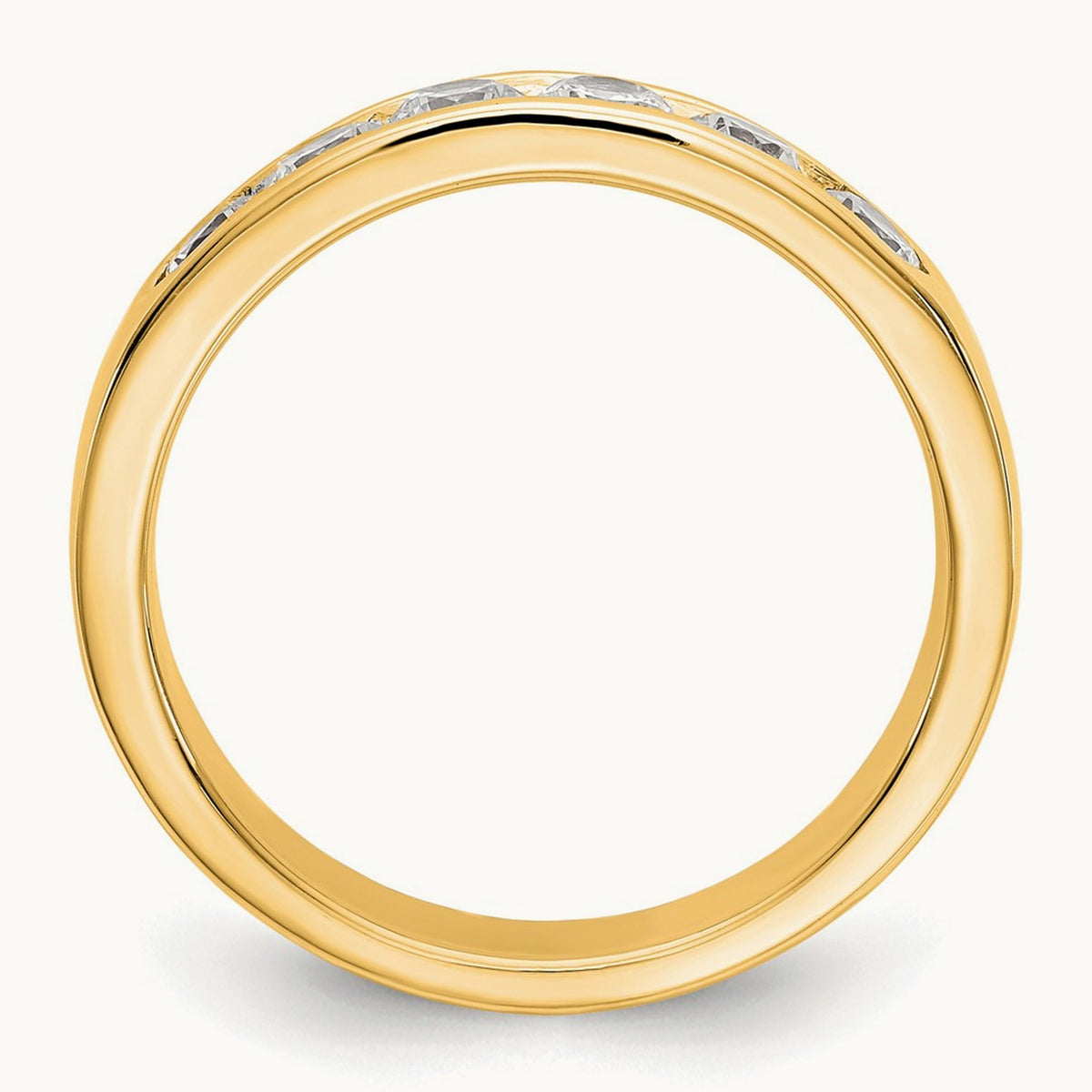 Setting: 6- Stone Closed Channel Band Mounting, 3.1mm — 14K Yellow Gold