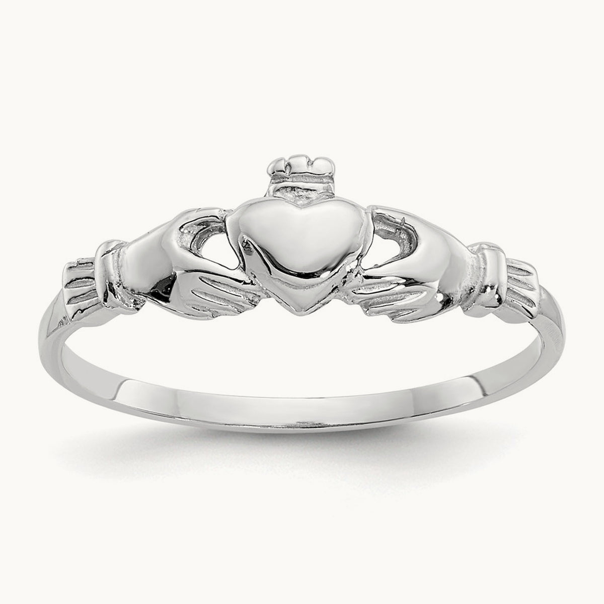Child's Claddagh Ring — 14K White Gold