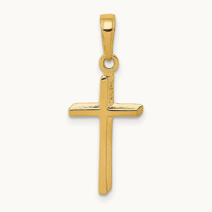 Polished Cross Pendant, 14K