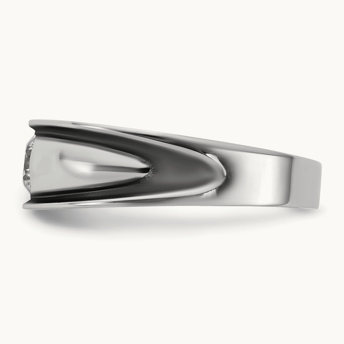 IB Goodman Black Rhodium Mens Complete 1/2ct Diamond Ring, 14K White Gold