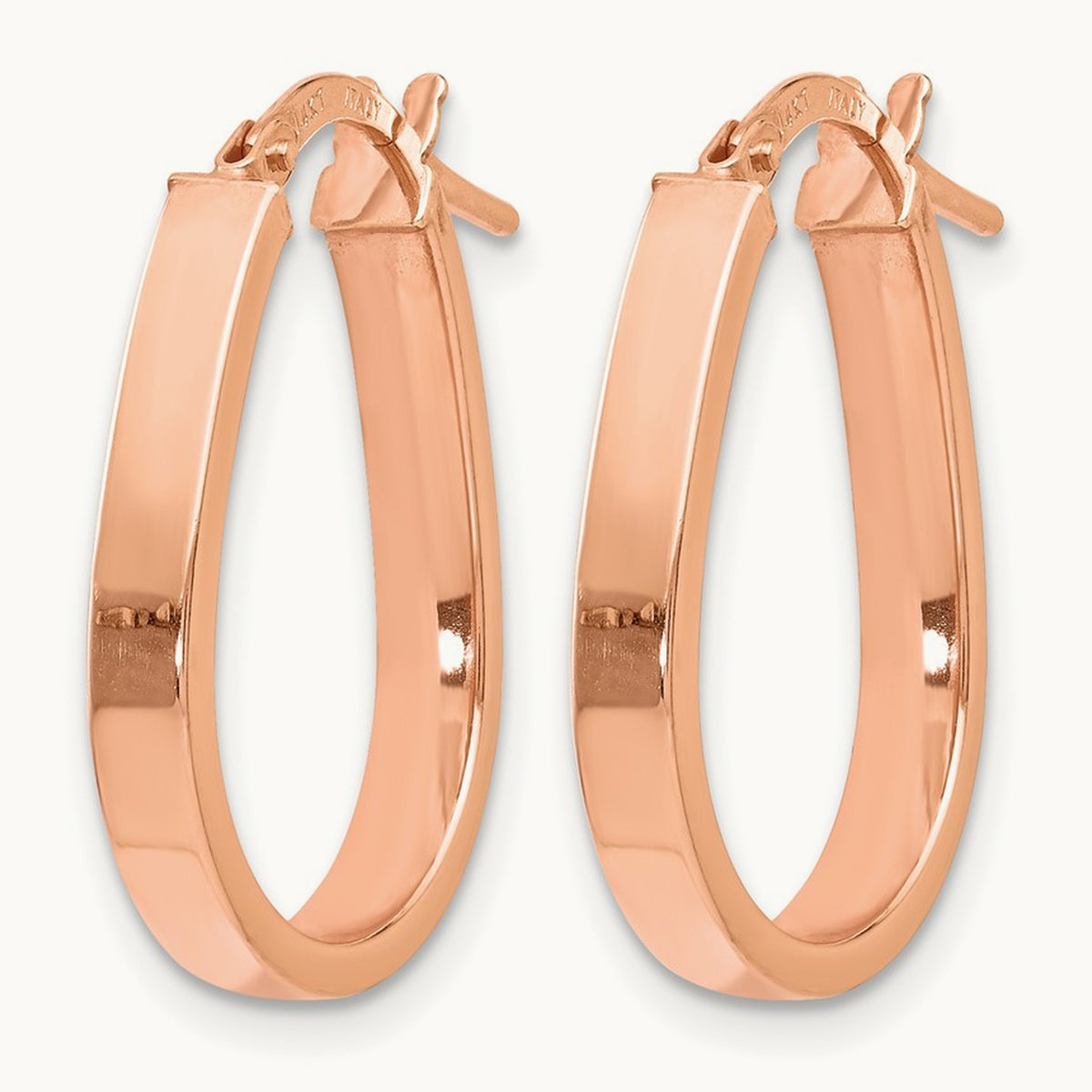 Polished U-Shape Hoop Earrings — 14K Yellow Gold
