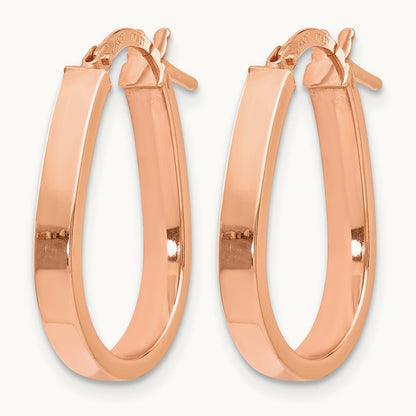 Polished U-Shape Hoop Earrings — 14K Yellow Gold