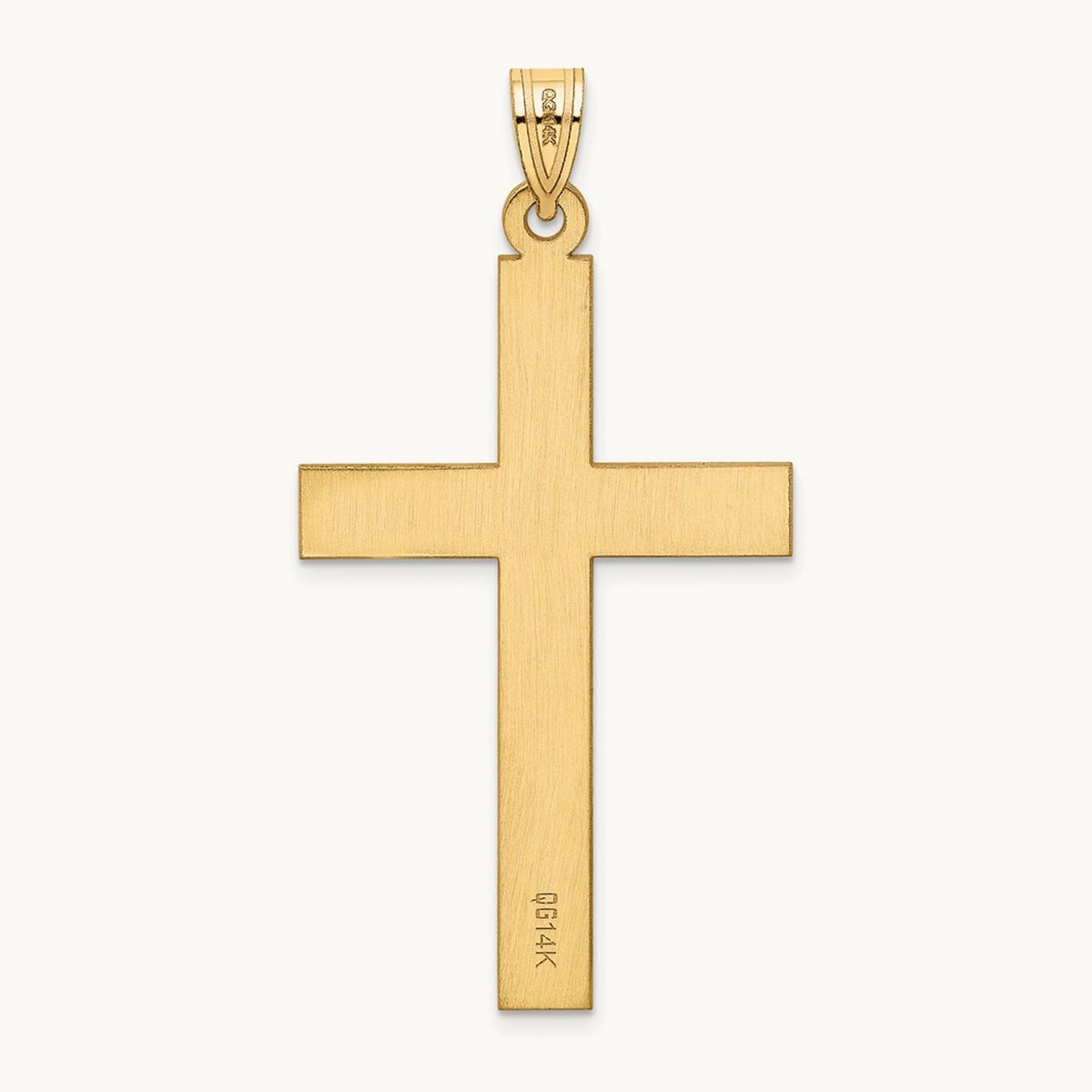 Sandblasted Cross Pendant — 50mm