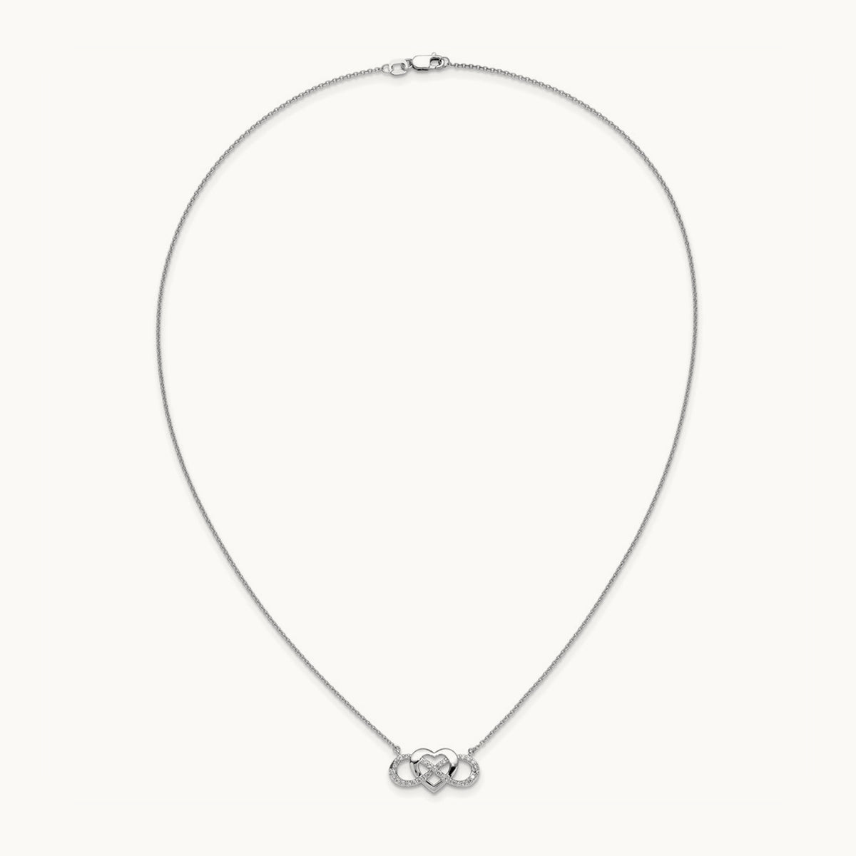 Infinity Heart Necklace, 0.20 ct tw Lab-Grown Diamond