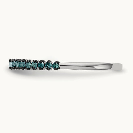 Black Diamond Band, 14K White Gold