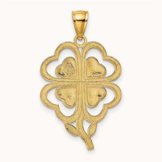 4-Leaf Clover Charm — 14K Yellow Gold