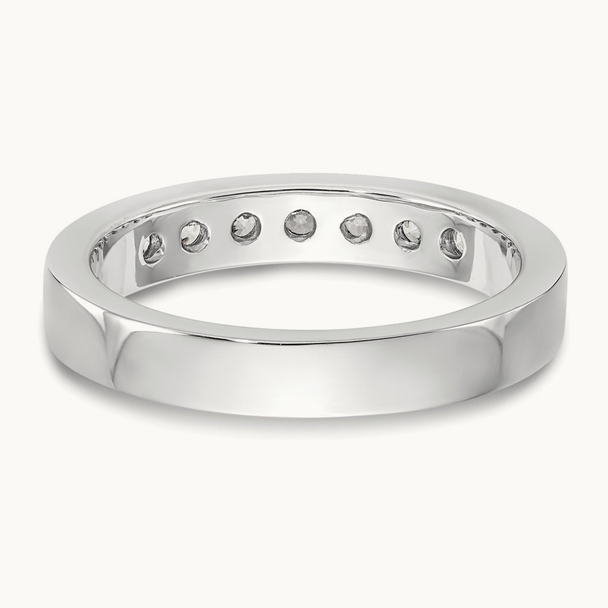 7- Stone Channel Band Mounting, 2.4mm, 14K White Gold
