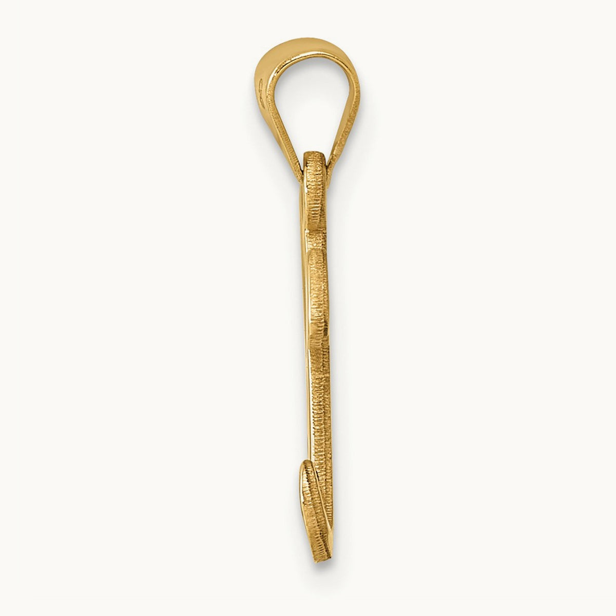 Script Letter K Initial Pendant, 14K Yellow Gold