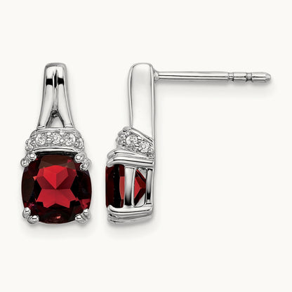 Garnet and Diamond Earrings — photo set