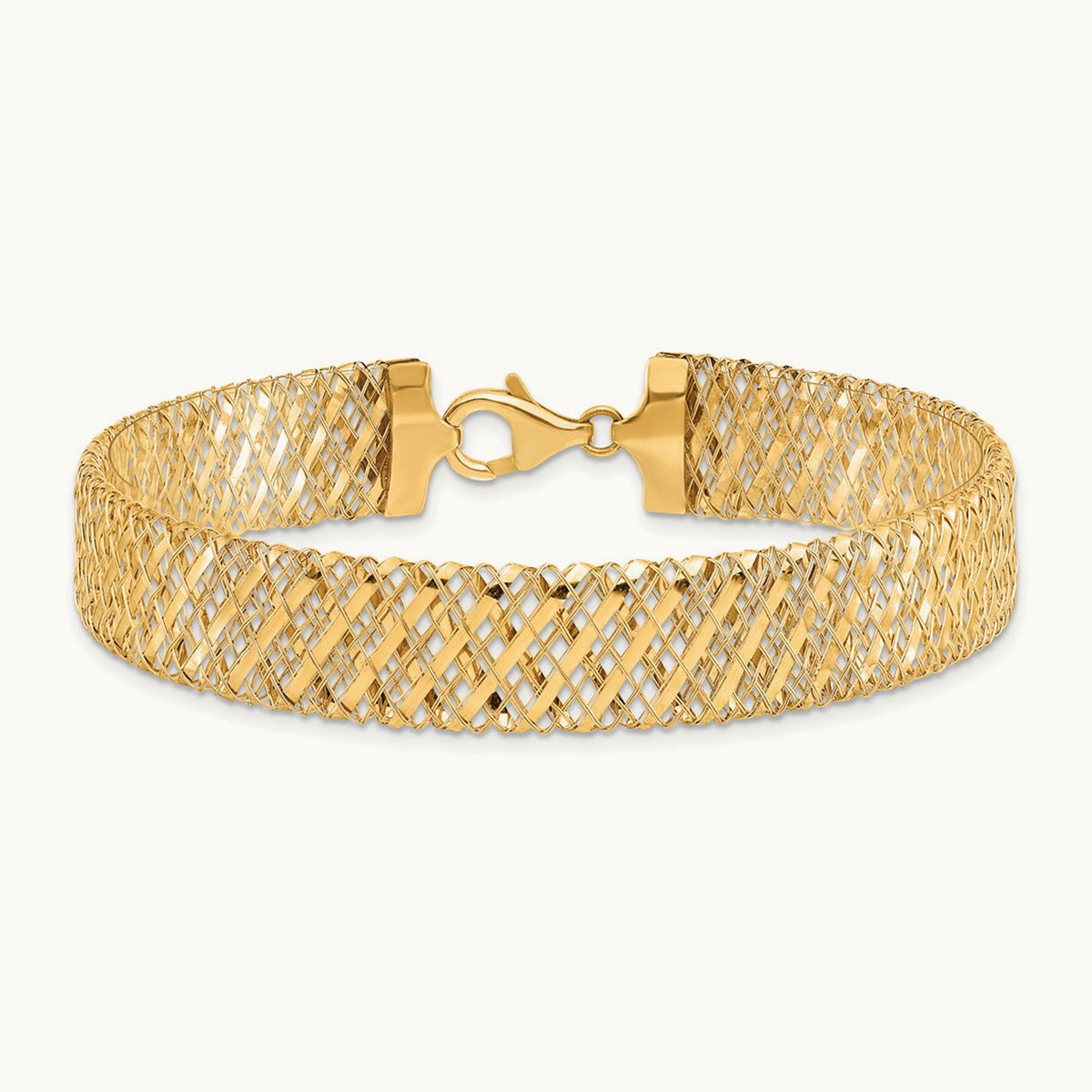 Fancy Stretch Bracelet, 14K — Leslie's