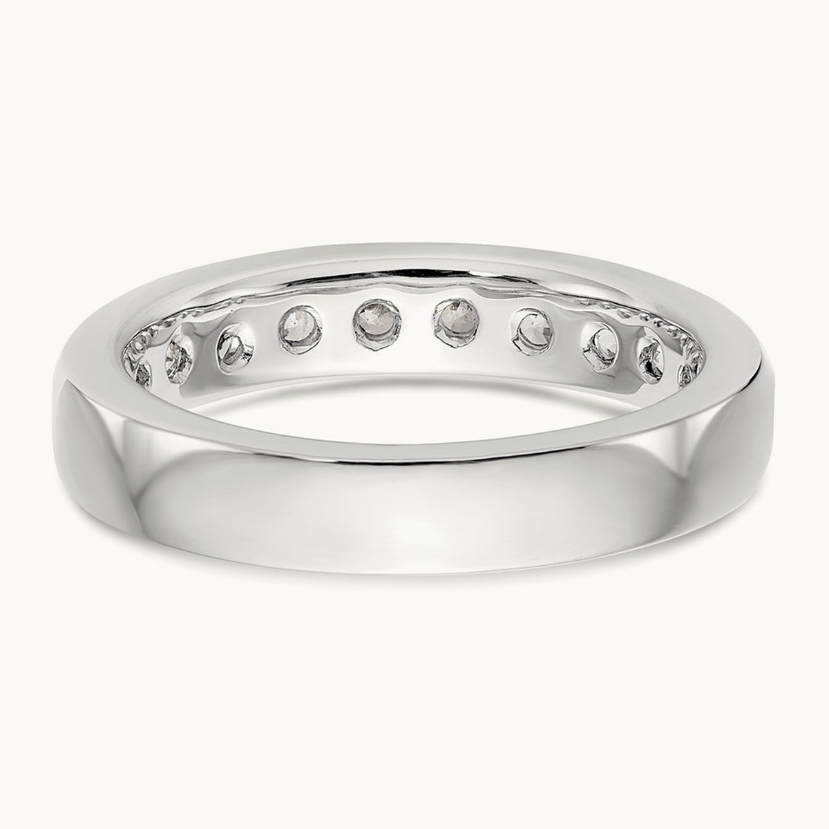 10- Stone Ladies Band Mounting, 2.9mm, 14K White Gold