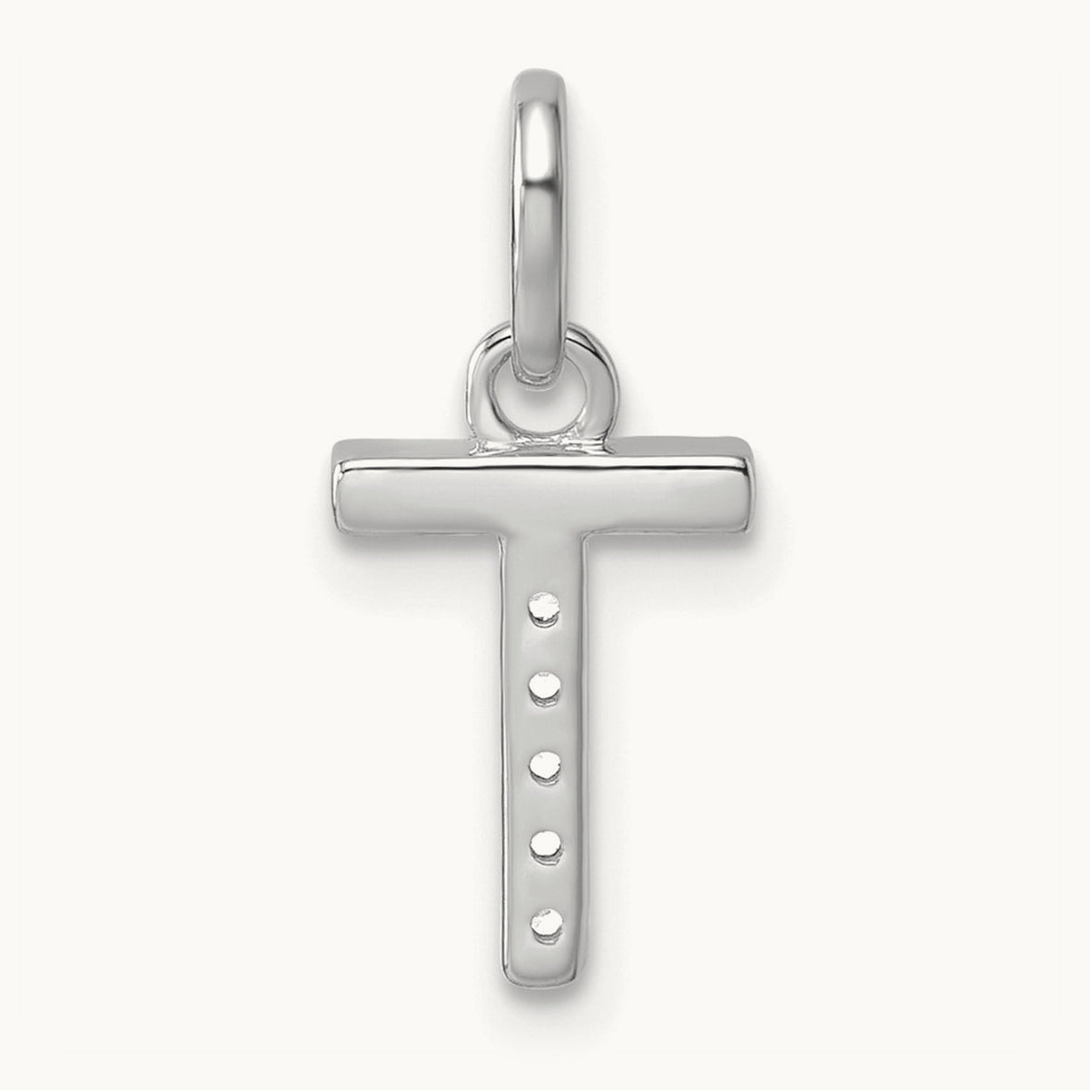Twisted Diamond Charm — 14K White Gold, T