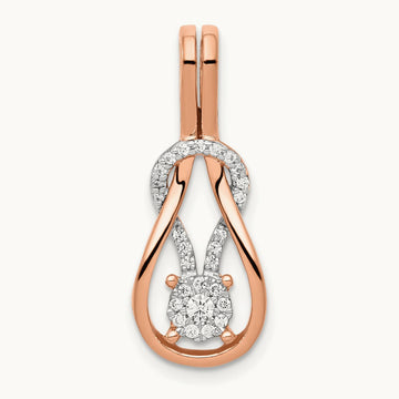 Knot Chain Slide, 0.15 ct tw Lab-Grown Diamond