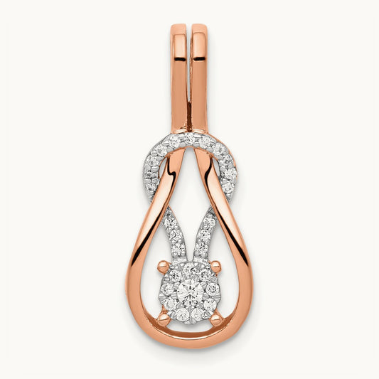 Knot Chain Slide, 0.15 ct tw Lab-Grown Diamond