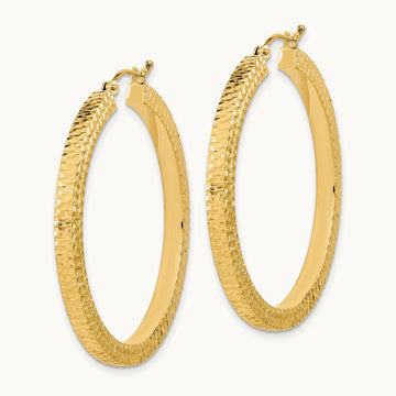 Polished & Hammered Hoop Earrings — photo set