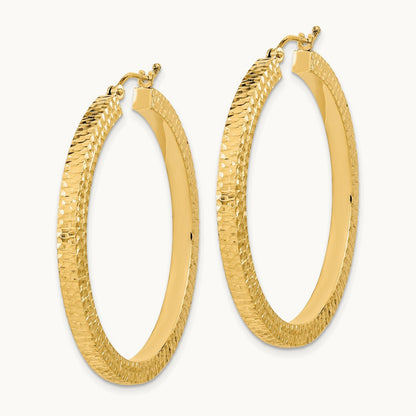 Polished & Hammered Hoop Earrings — photo set
