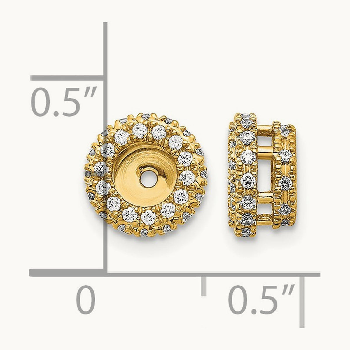 Earring Jacket, 0.25 ct tw Lab-Grown Diamond — 14K Yellow Gold