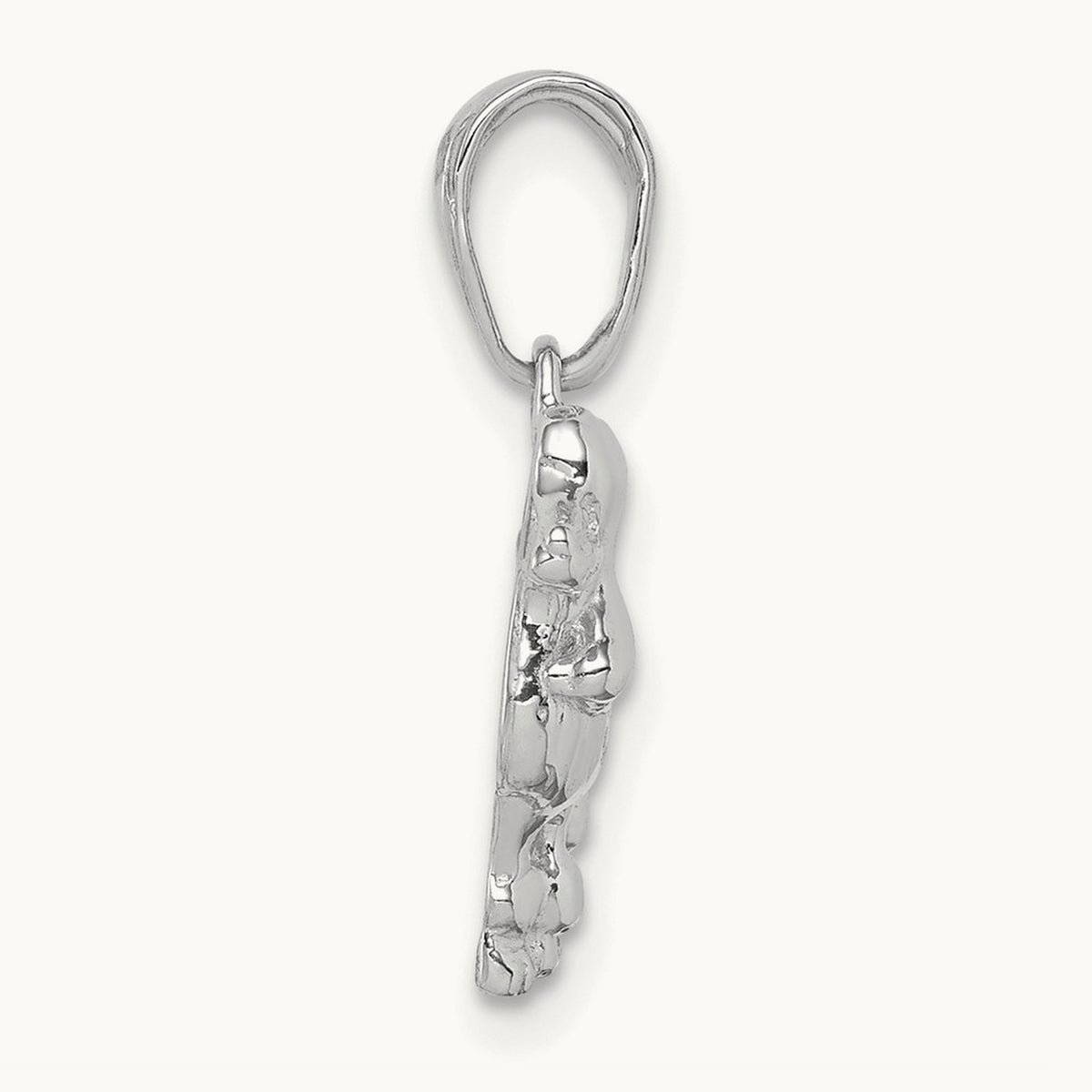 Poodle Dog Pendant — 14K White Gold