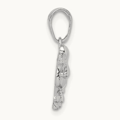 Poodle Dog Pendant — 14K White Gold