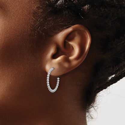 Polished J-Hoop Earrings — Leslie's — 21.5mm