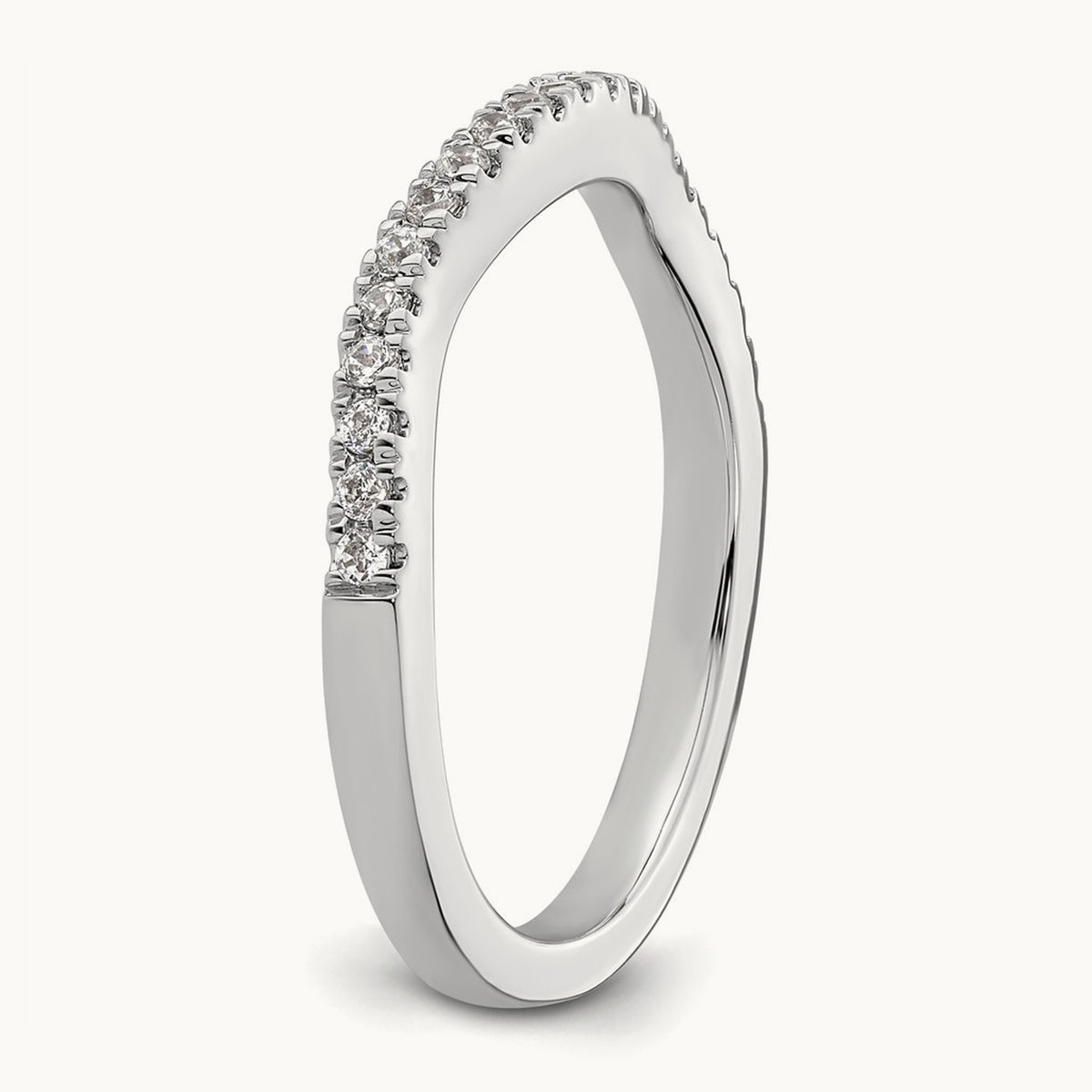 Contoured Wedding Band — 1/5 ct, 7