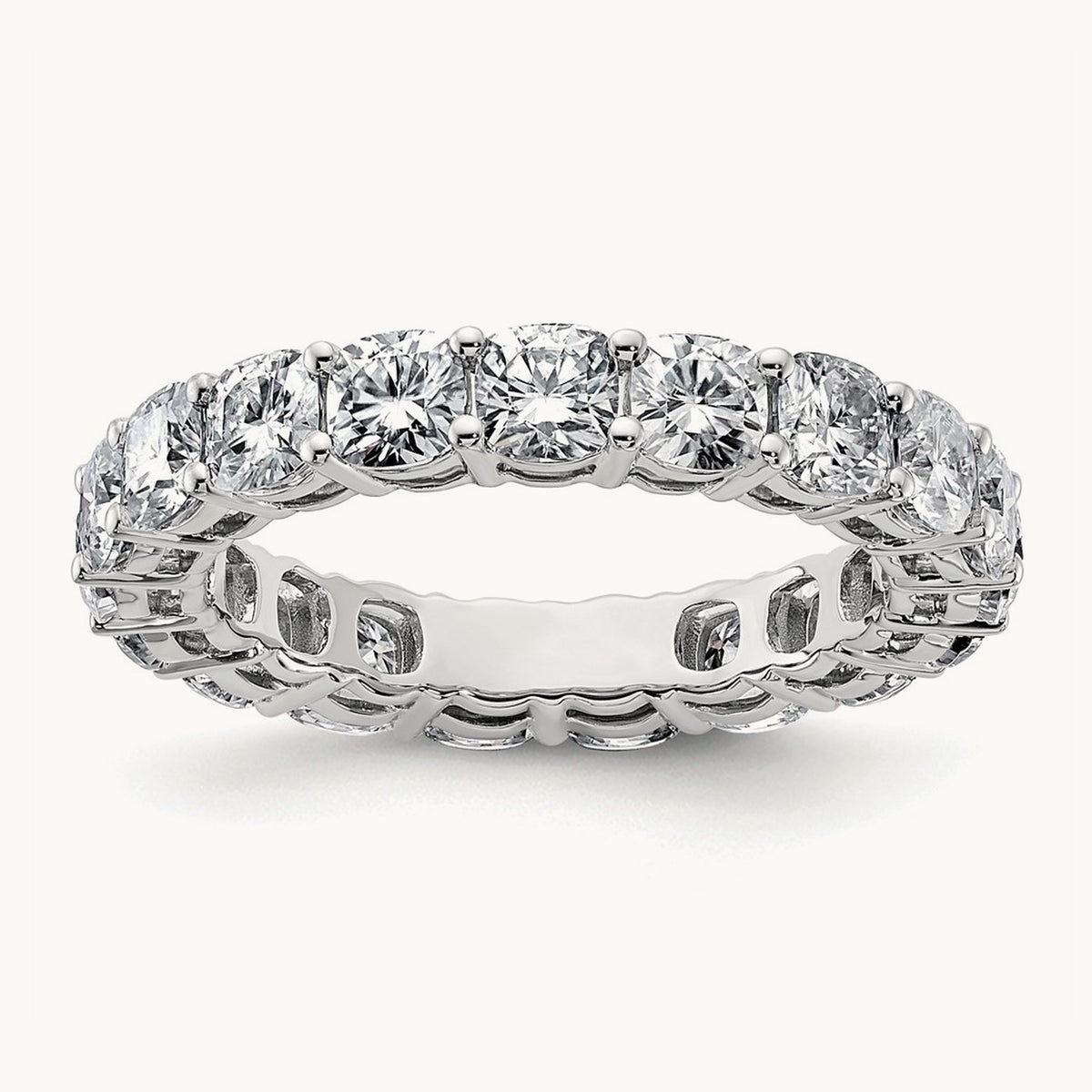 Cushion Eternity Band, 3.50 ct tw Lab-Grown Diamond — 14K White Gold