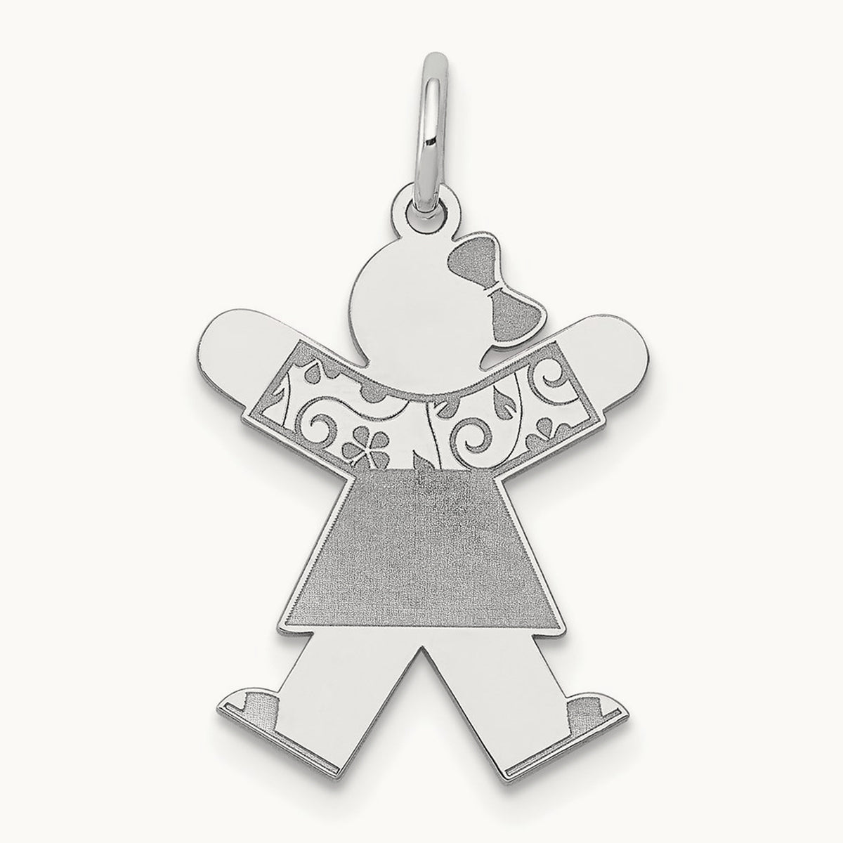 Kid Charm in 14K White Gold