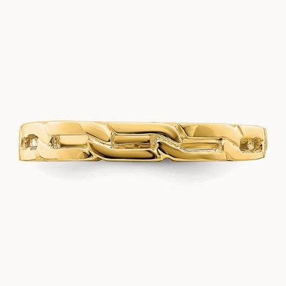 Five Chain Link Band Ring, 14K