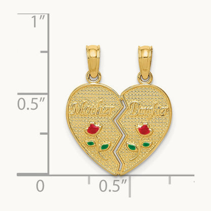 Enameled MOTHER — 14K Yellow Gold
