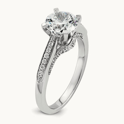 Round Engagement Ring, 1.75 ct tw Lab-Grown Diamond
