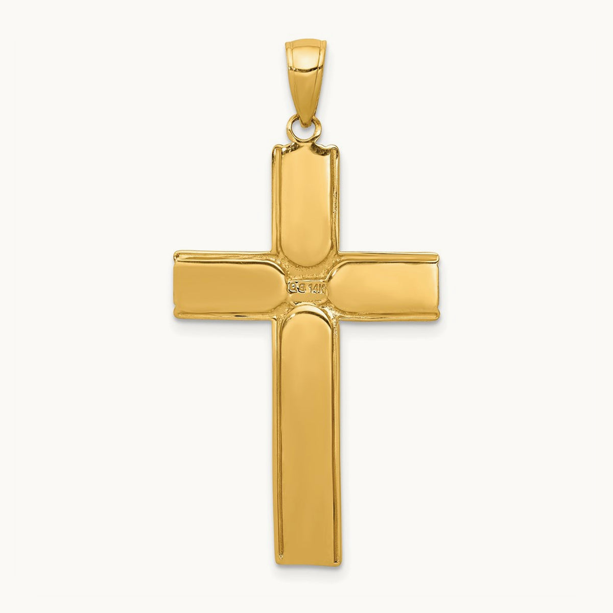 Satin Finish Crucifix Pendant, 14K