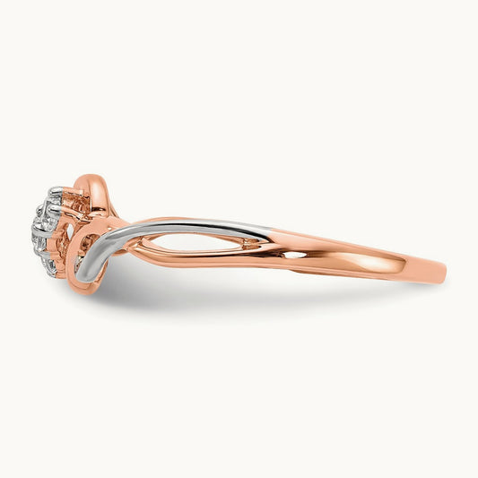 3 Stone Twist Ring, 0.15 ct tw Lab-Grown Diamond