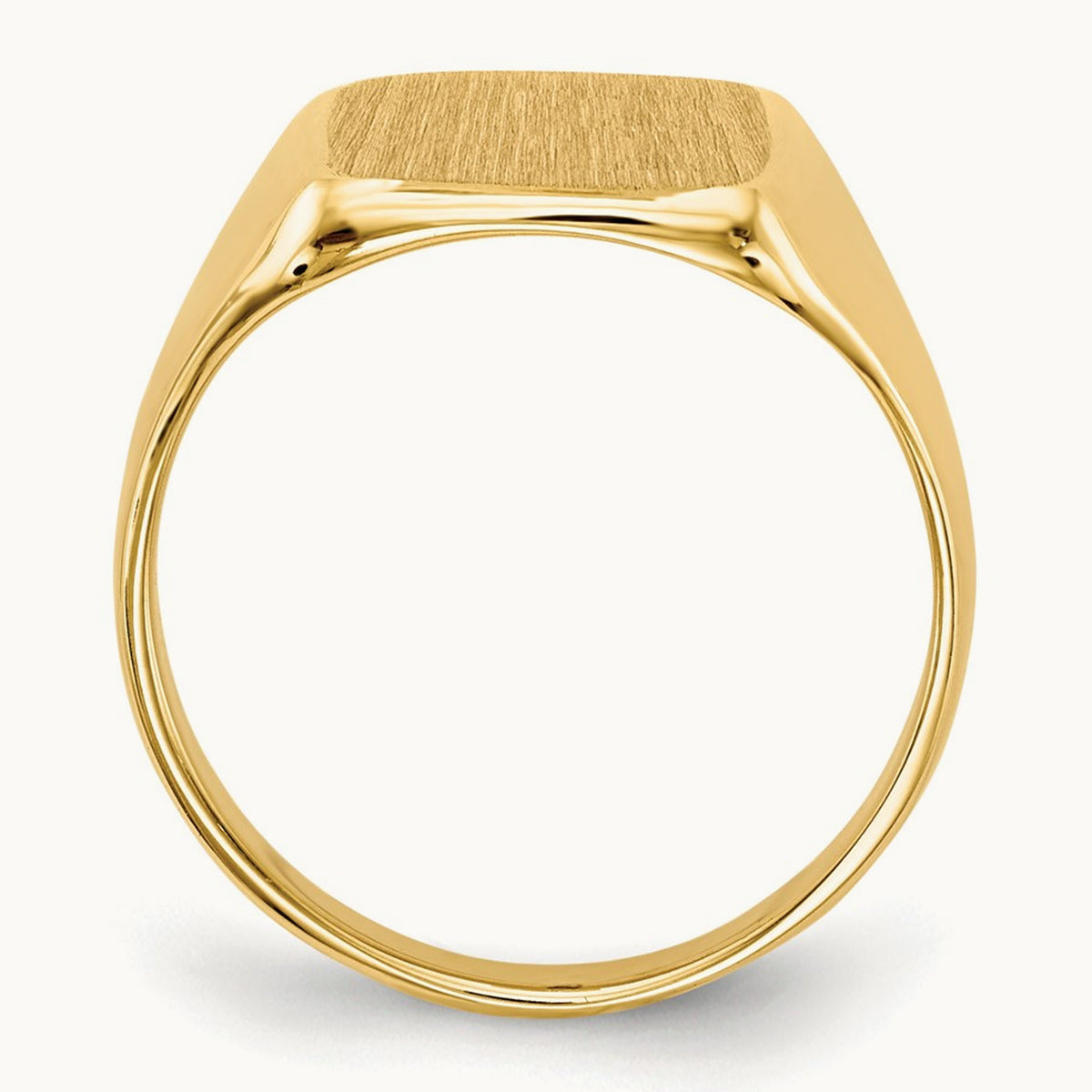 10.0x10. Closed Back Signet Ring, 0mm, 14K