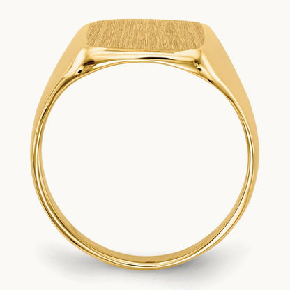 10.0x10. Closed Back Signet Ring, 0mm, 14K