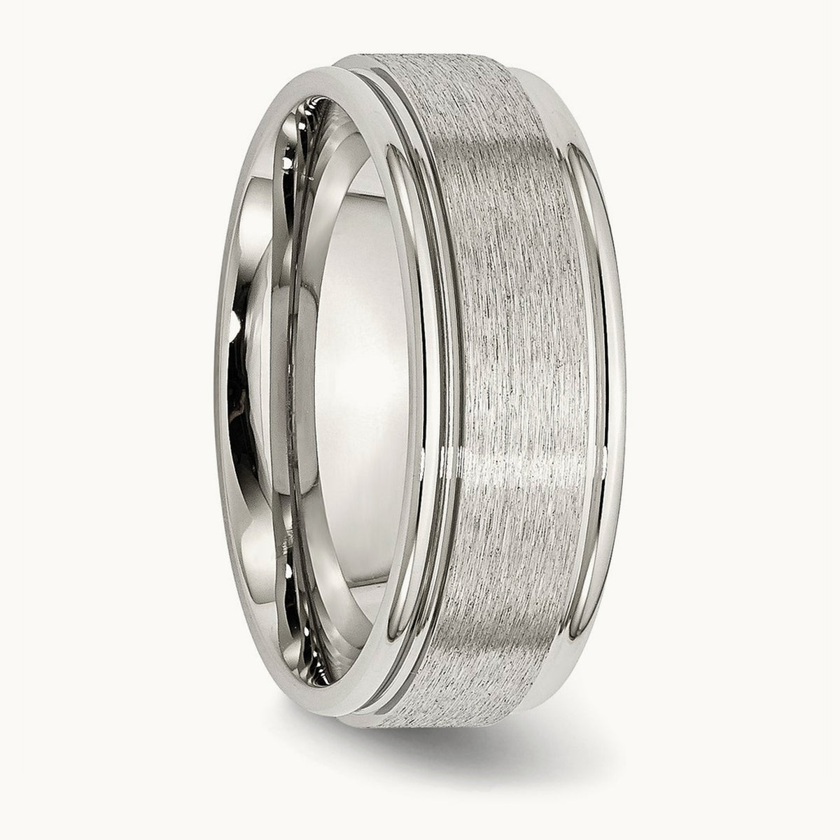 Brushed and Polished Grooved Edge Band — 8mm