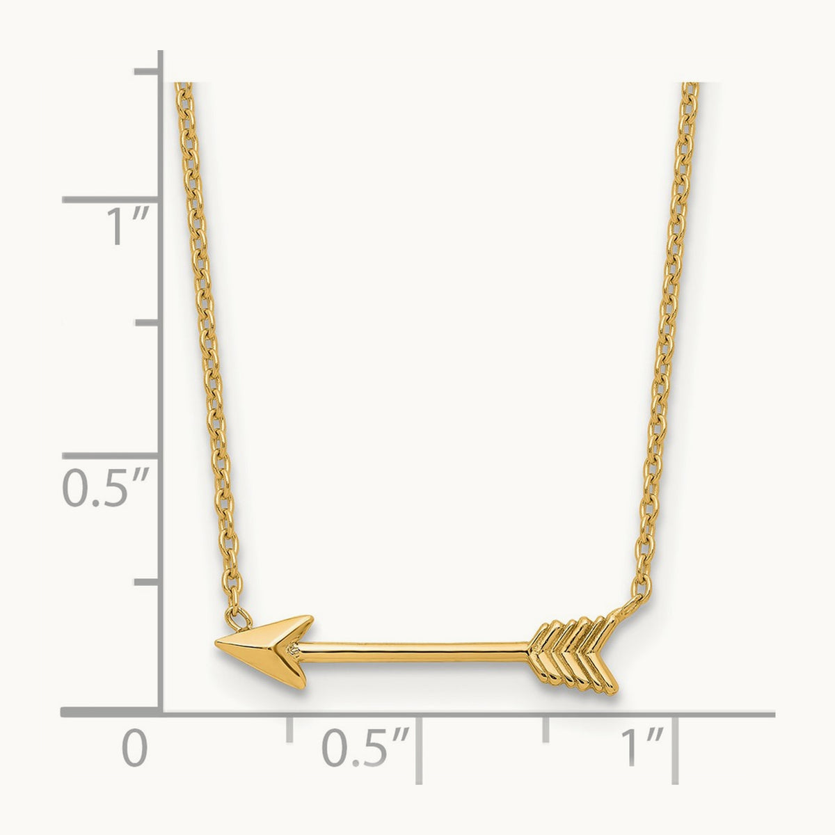 Polished Arrow 17in Necklace, 14K