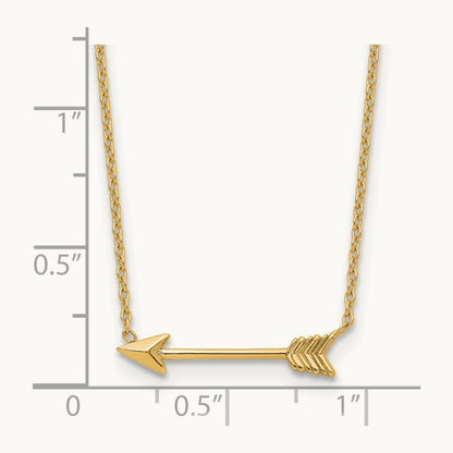 Polished Arrow 17in Necklace, 14K