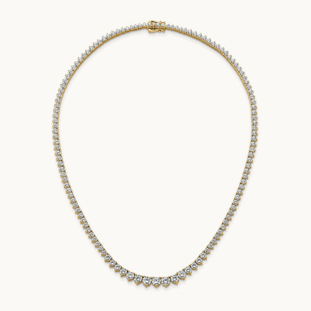 Graduated Tennis Necklace, 15.00 ct tw Lab-Grown Diamond