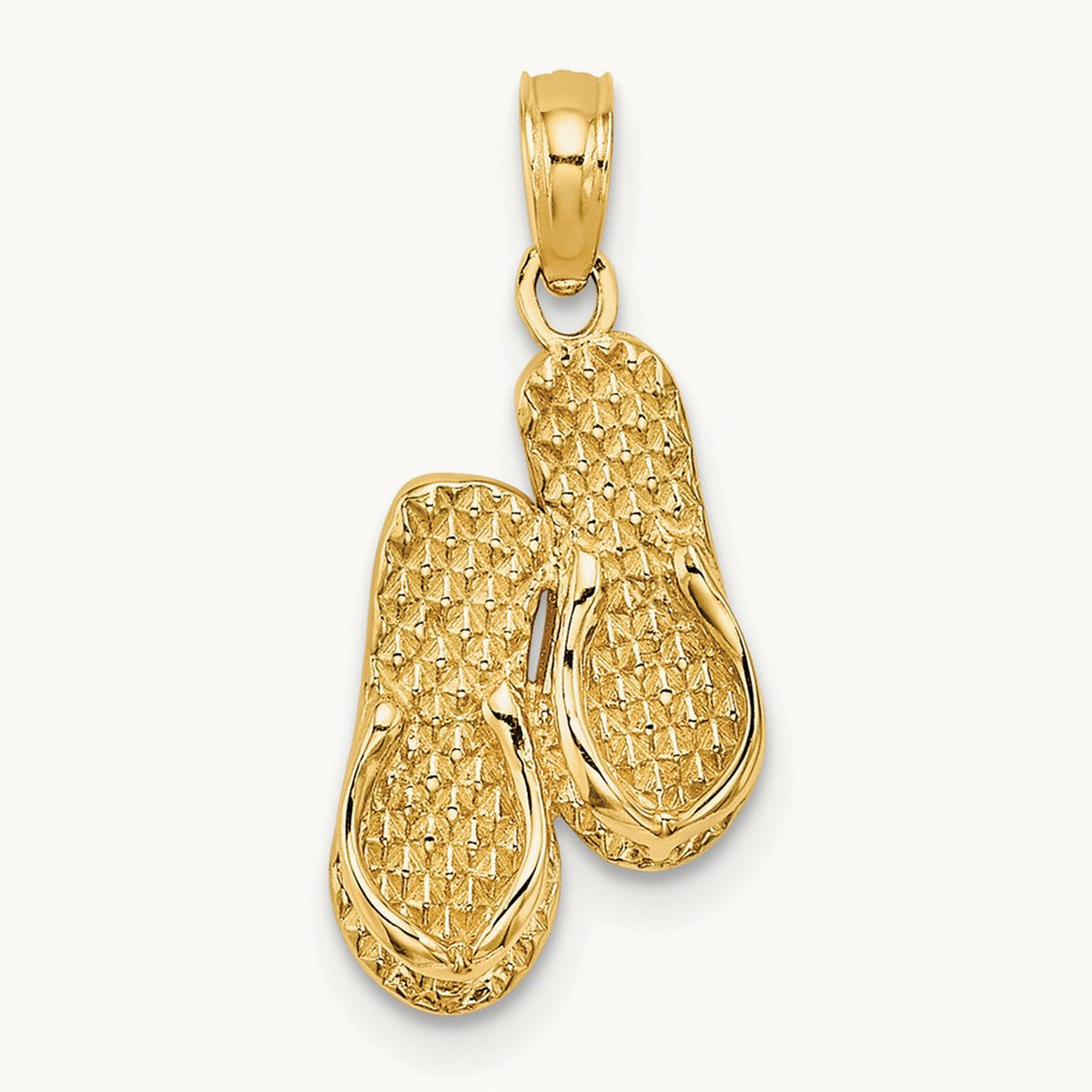 3D CAPE COD Double Flip-Flop Charm, 14K