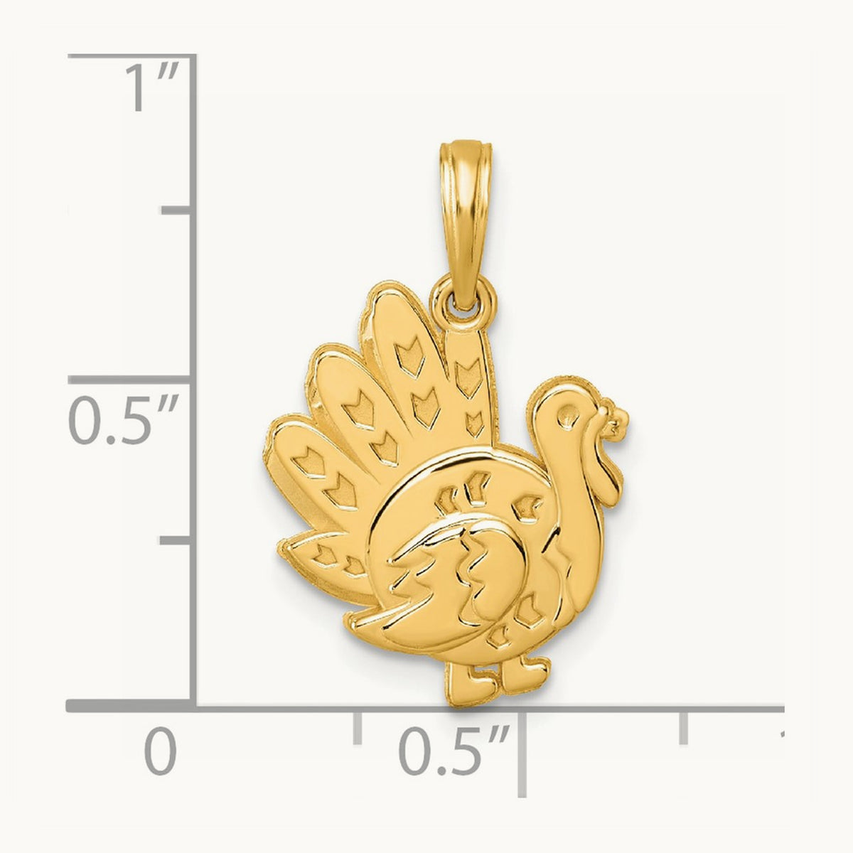 Polished Turkey Pendant, 14K