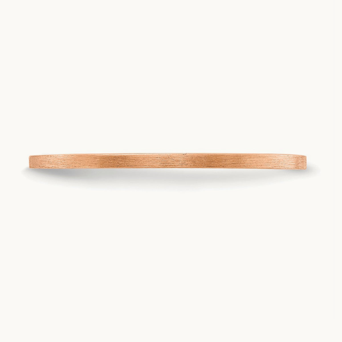 Flat Satin Stackable Band — 14K Rose Gold
