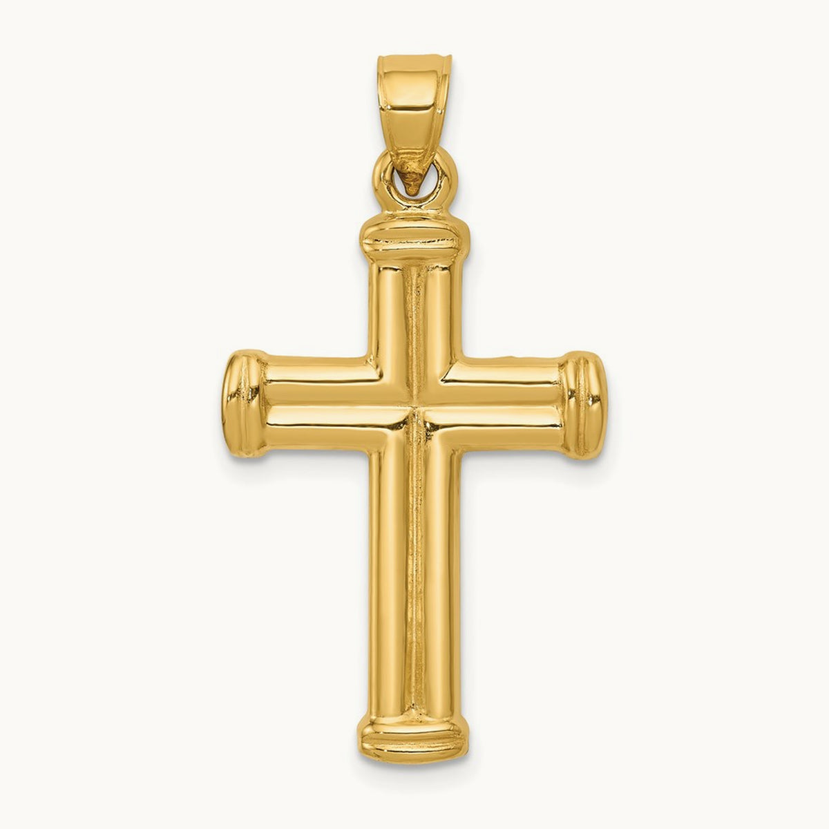 Hollow Cross Pendant, 14K
