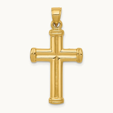 Hollow Cross Pendant, 14K