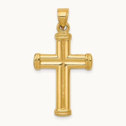 Hollow Cross Pendant, 14K