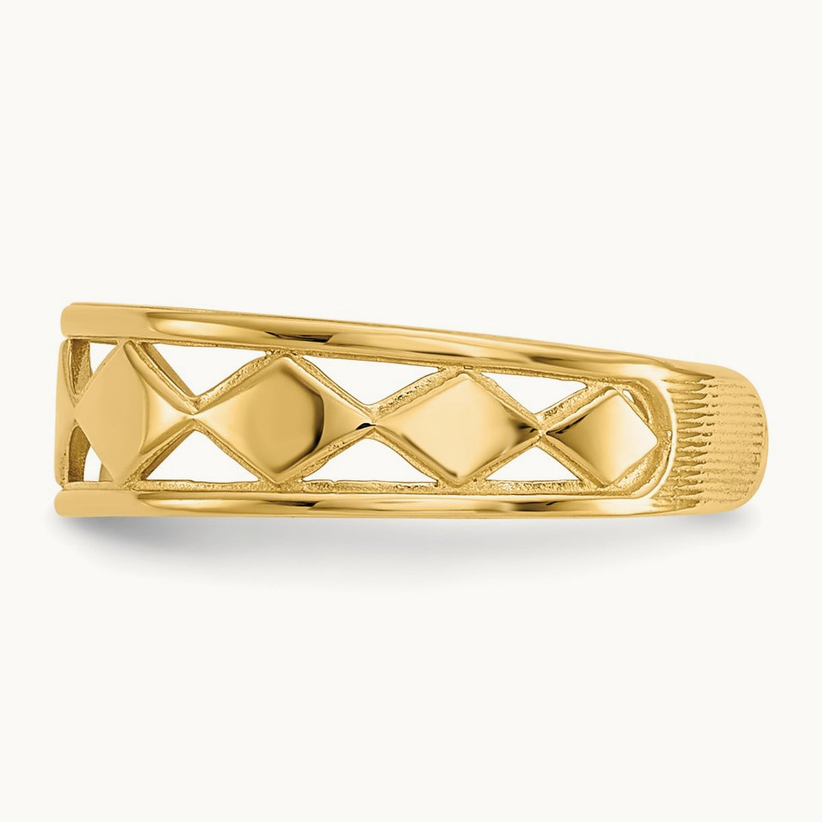 Diamond Shapes Toe Ring, 14K