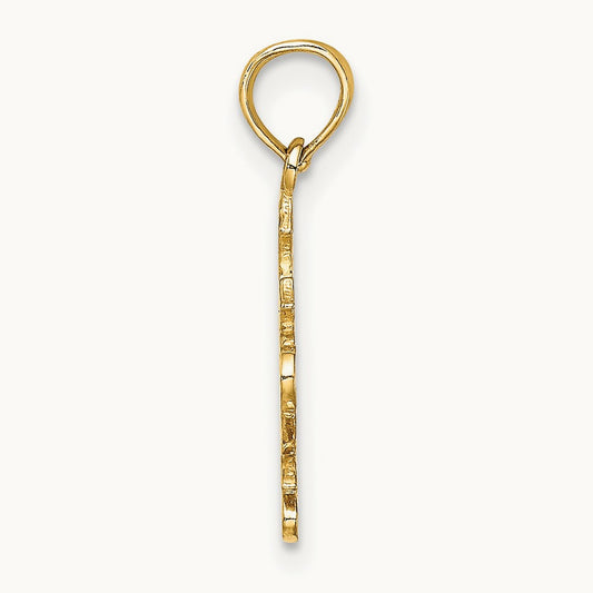 JESUS W/ Cross and Heart Charm, 14K