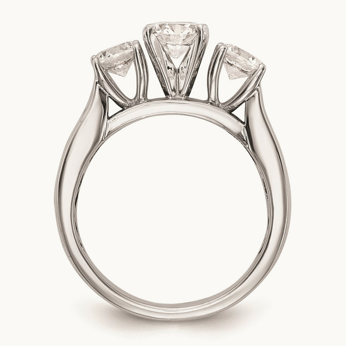 Peg Set 3-Stone Engagement Ring Mounting